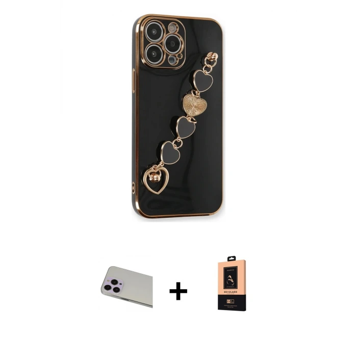 ieg™ iPhone 13 Pro Max Kılıf Nova Işık Prime - Şeffaf Maxco Cam Ekran Koruyucu + Rainbow Kamera Lens Koruma Cam - MR