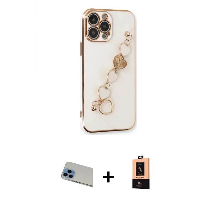 ieg™ iPhone 13 Pro Max Kılıf Nova Işık Prime - Şeffaf Maxco Cam Ekran Koruyucu + Rainbow Kamera Lens Koruma Cam - MI