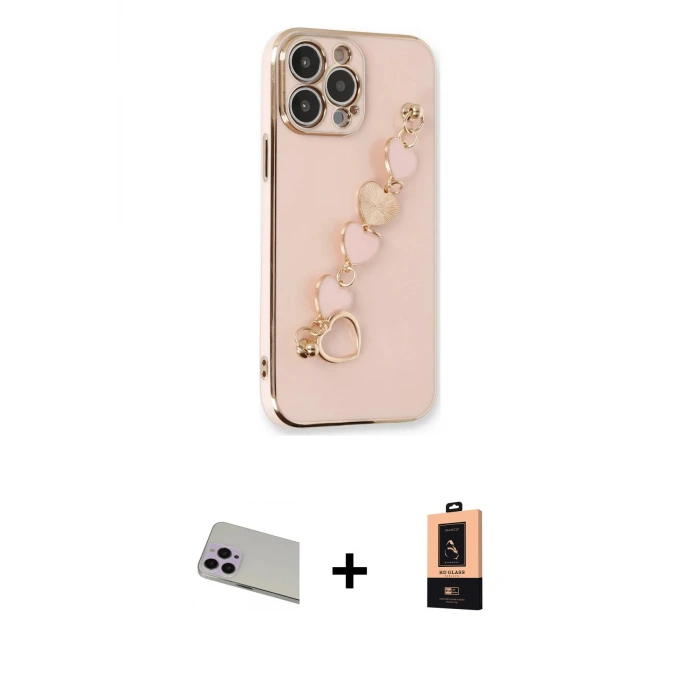 ieg™ iPhone 13 Pro Max Kılıf Nova Işık Prime - Şeffaf Maxco Cam Ekran Koruyucu + Rainbow Kamera Lens Koruma Cam - MR