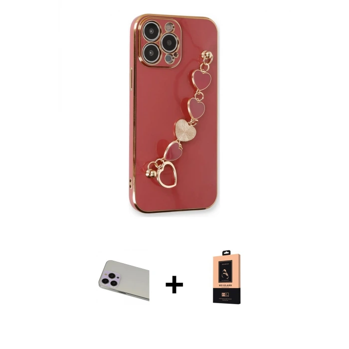 ieg™ iPhone 13 Pro Max Kılıf Nova Işık Prime - Şeffaf Maxco Cam Ekran Koruyucu + Rainbow Kamera Lens Koruma Cam - MR