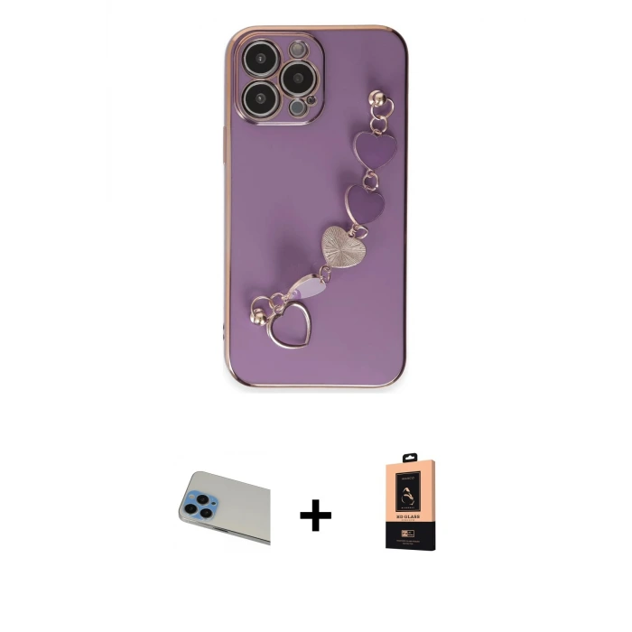 ieg™ iPhone 13 Pro Max Kılıf Nova Işık Prime - Şeffaf Maxco Cam Ekran Koruyucu + Rainbow Kamera Lens Koruma Cam - MI