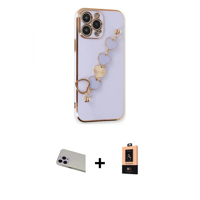 ieg™ iPhone 13 Pro Max Kılıf Nova Işık Prime - Şeffaf Maxco Cam Ekran Koruyucu + Rainbow Kamera Lens Koruma Cam - MR
