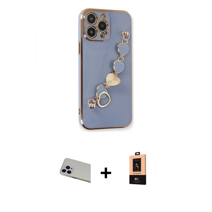 ieg™ iPhone 13 Pro Max Kılıf Nova Işık Prime - Şeffaf Maxco Cam Ekran Koruyucu + Rainbow Kamera Lens Koruma Cam - MR