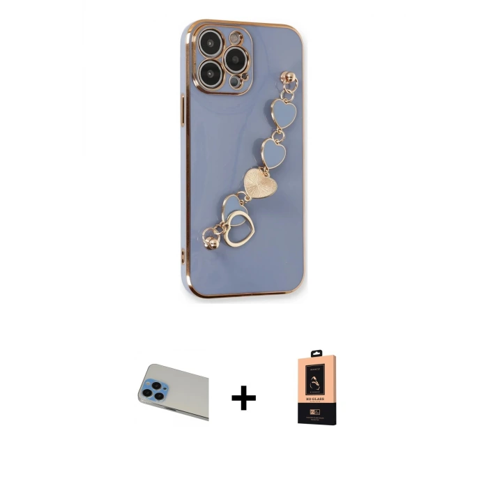 ieg™ iPhone 13 Pro Max Kılıf Nova Işık Prime - Şeffaf Maxco Cam Ekran Koruyucu + Rainbow Kamera Lens Koruma Cam - MI