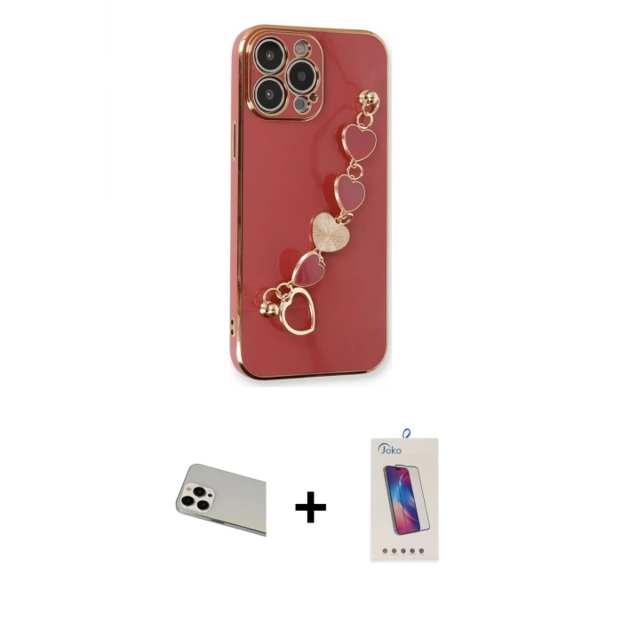 ieg™ iPhone 13 Pro Max Kılıf Nova Işık Prime - Siyah Joko 5D Cam + Rainbow Kamera Lens Koruma Cam - BZ