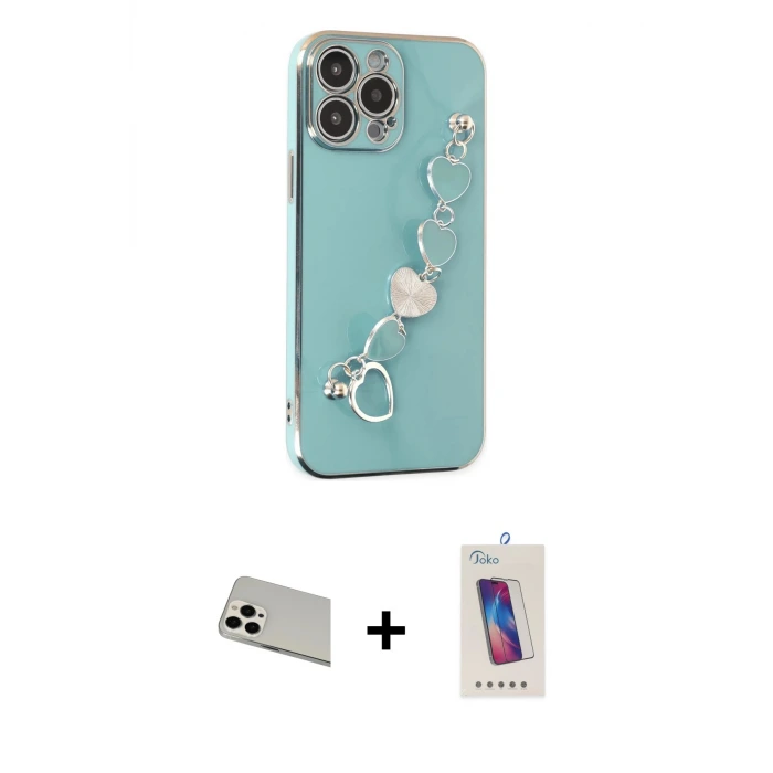 ieg™ iPhone 13 Pro Max Kılıf Nova Işık Prime - Siyah Joko 5D Cam + Rainbow Kamera Lens Koruma Cam - BZ