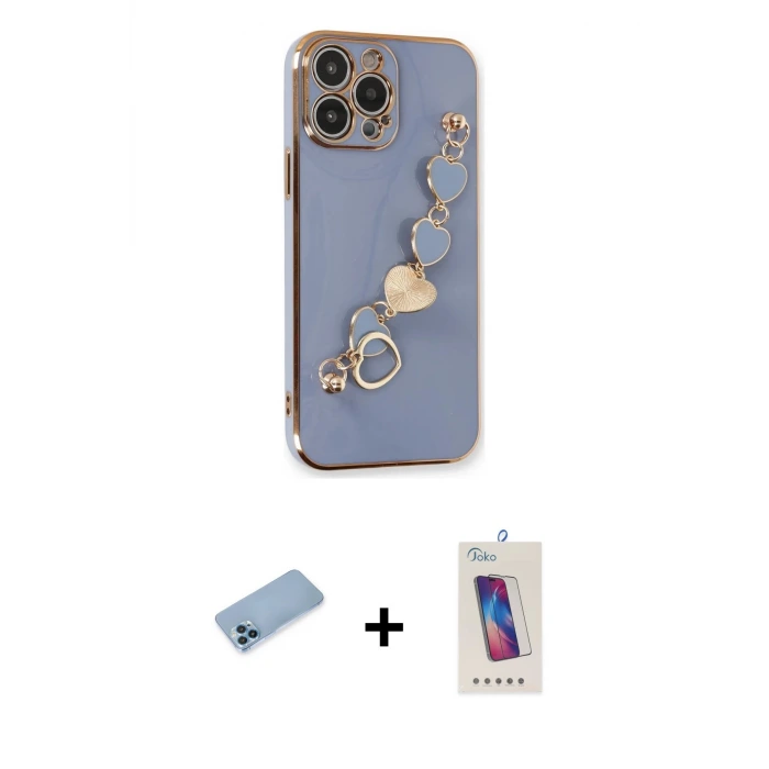 ieg™ iPhone 13 Pro Max Kılıf Nova Işık Prime - Siyah Joko 5D Cam + Shine Kamera Lens Koruma Cam - MI