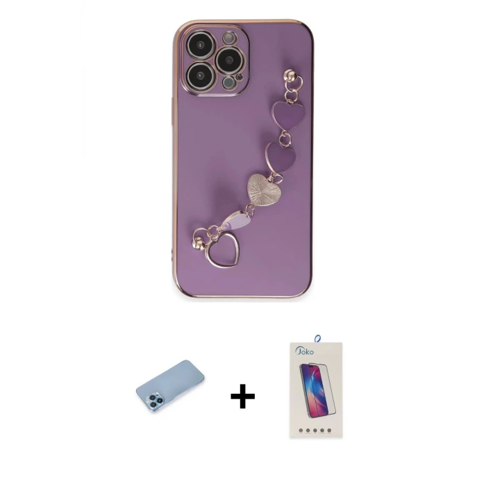 ieg™ iPhone 13 Pro Max Kılıf Nova Işık Prime - Siyah Joko 5D Cam + Shine Kamera Lens Koruma Cam - MI