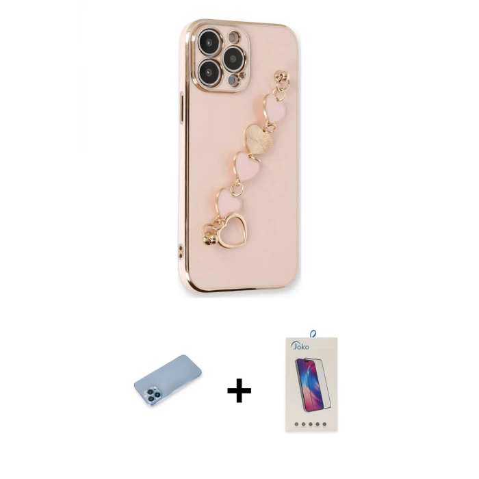 ieg™ iPhone 13 Pro Max Kılıf Nova Işık Prime - Siyah Joko 5D Cam + Shine Kamera Lens Koruma Cam - MI