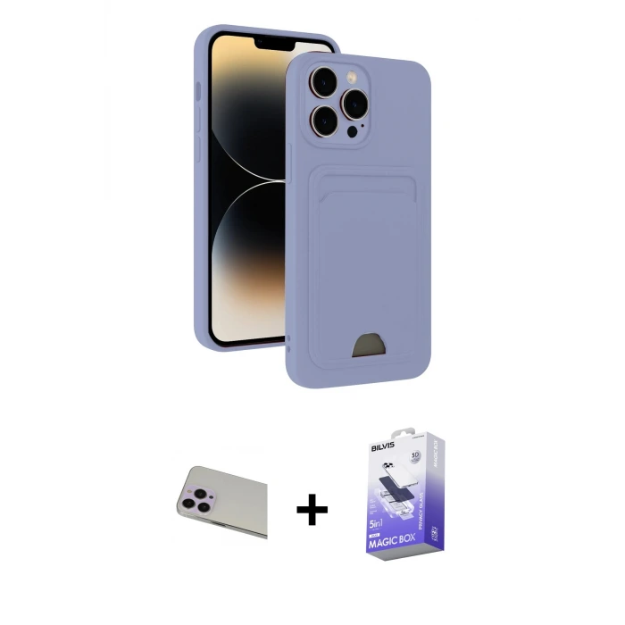 ieg™ iPhone 13 Pro Max Kılıf Vadi Çizgi Prime - Siyah Bilvis 5in1 5D Magic Hayalet Cam Ekran Koruyucu + Rainbow Kamera Lens Koruma Cam - MR
