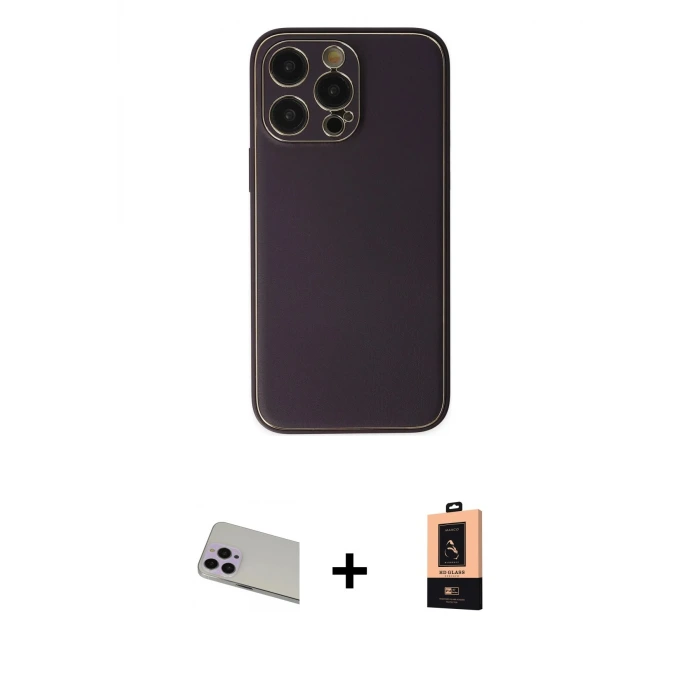ieg™ iPhone 13 Pro Max Kılıf Yadigar Klasik - Şeffaf Maxco Cam Ekran Koruyucu + Rainbow Kamera Lens Koruma Cam - MR