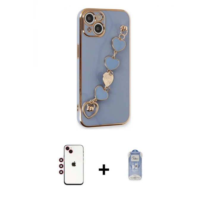 ieg™ iPhone 14 Kılıf Nova Işık Prime - Siyah Joko Magic 5D Cam + Shine Kamera Lens - KI
