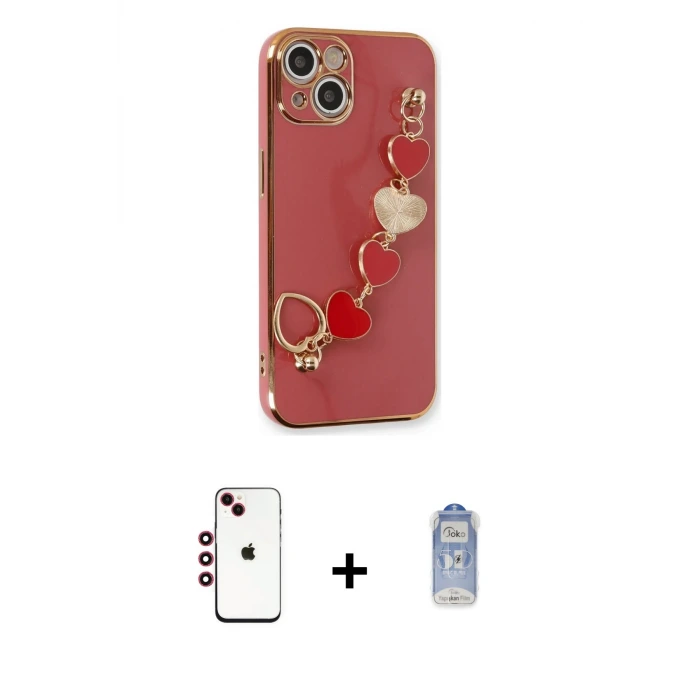 ieg™ iPhone 14 Kılıf Nova Işık Prime - Siyah Joko Magic 5D Cam + Shine Kamera Lens - KI