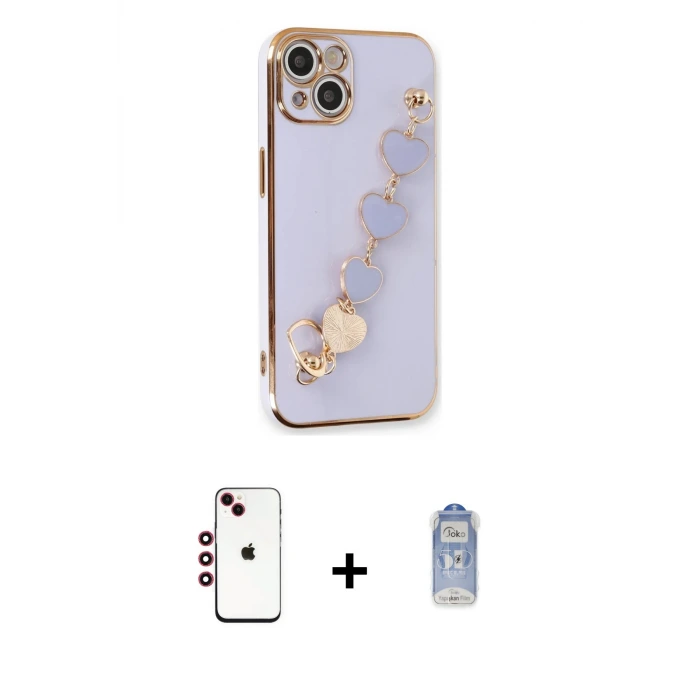 ieg™ iPhone 14 Kılıf Nova Işık Prime - Siyah Joko Magic 5D Cam + Shine Kamera Lens - KI