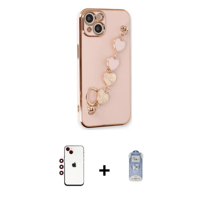 ieg™ iPhone 14 Kılıf Nova Işık Prime - Siyah Joko Magic 5D Cam + Shine Kamera Lens - KI