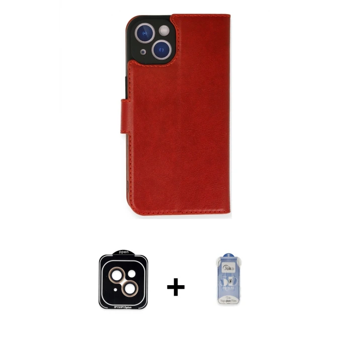 ieg™ iPhone 14 Kılıf Siluet Işık Serisi - Siyah Joko Magic 5D Cam + PVD Metal Kamera Lens - TU