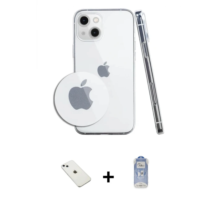 ieg™ iPhone 14 Kılıf Zirve Doku - Siyah Joko Magic 5D Cam + Diamond Kamera Lens - SABE