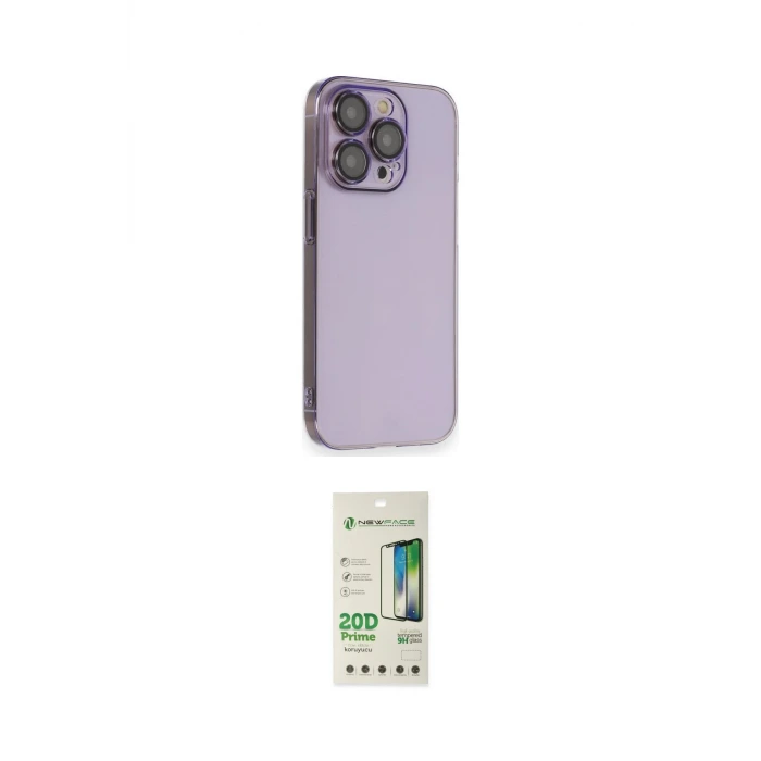 ieg™ iPhone 14 Pro Kılıf Siluet Minimal Özel Seri - Siyah 20D Premium Cam Ekran Koruyucu
