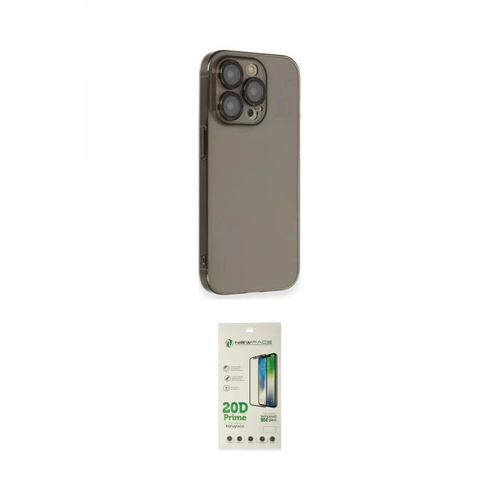 ieg™ iPhone 14 Pro Kılıf Siluet Minimal Özel Seri - Siyah 20D Premium Cam Ekran Koruyucu