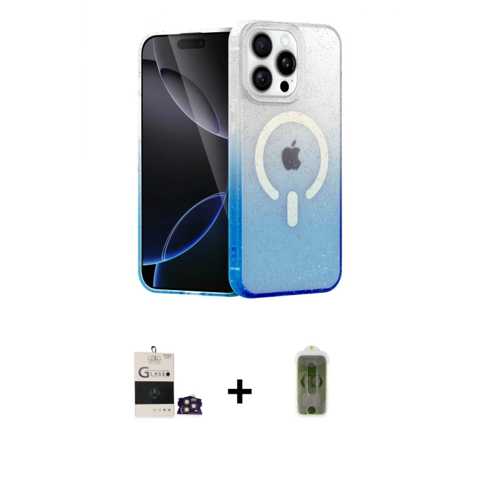 ieg™ iPhone 14 Pro Max Kılıf Eksen Minimal Özel Seri - Siyah Joko Magic 5D Hayalet Cam + Bilvis Titan Kamera Lens - GD