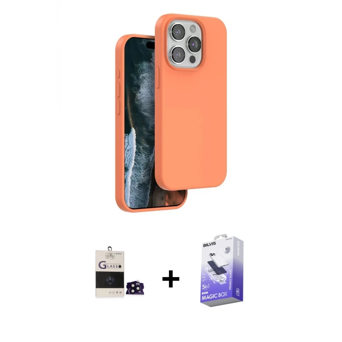 ieg™ iPhone 14 Pro Max Kılıf Kıvılcım Çizgi Serisi - Siyah Bilvis 5in1 5D Magic Hayalet Cam Ekran Koruyucu + Bilvis Titan Kamera Lens - SH