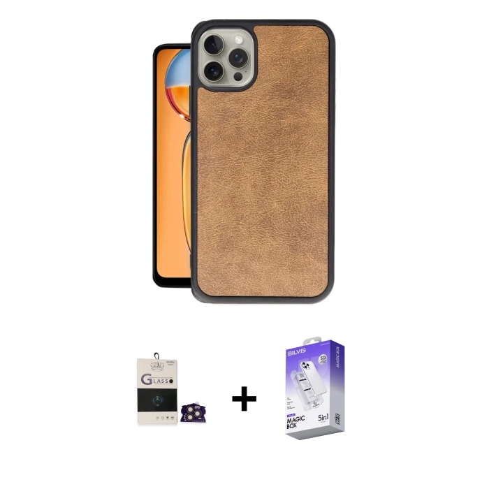 ieg™ iPhone 14 Pro Max Kılıf Kıvılcım Işık Serisi - Siyah Bilvis 5in1 3D Magic Cam Ekran Koruyucu + Bilvis Titan Kamera Lens - GD