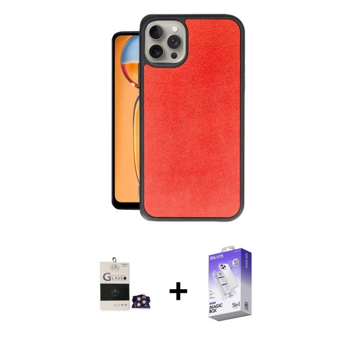 ieg™ iPhone 14 Pro Max Kılıf Kıvılcım Işık Serisi - Siyah Bilvis 5in1 3D Magic Cam Ekran Koruyucu + Bilvis Titan Kamera Lens - GD
