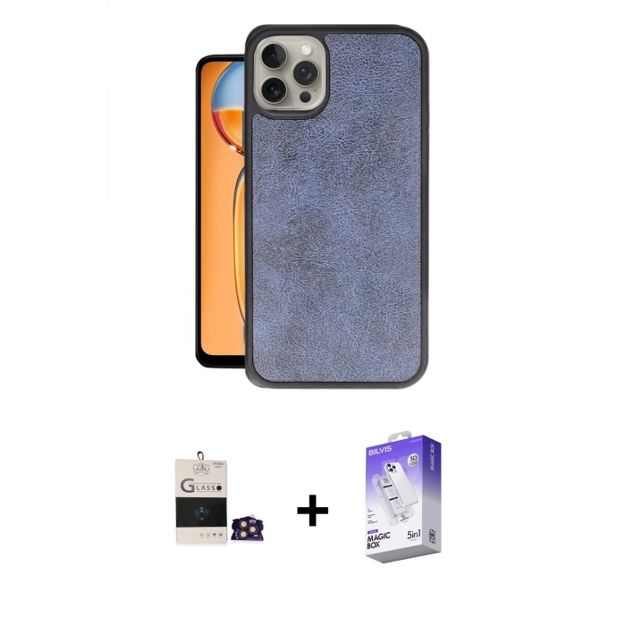 ieg™ iPhone 14 Pro Max Kılıf Kıvılcım Işık Serisi - Siyah Bilvis 5in1 3D Magic Cam Ekran Koruyucu + Bilvis Titan Kamera Lens - GD