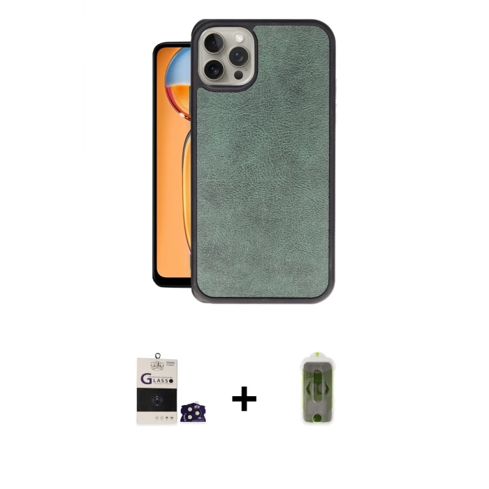 ieg™ iPhone 14 Pro Max Kılıf Kıvılcım Işık Serisi - Siyah Joko Magic 5D Hayalet Cam + Bilvis Titan Kamera Lens - DNMR