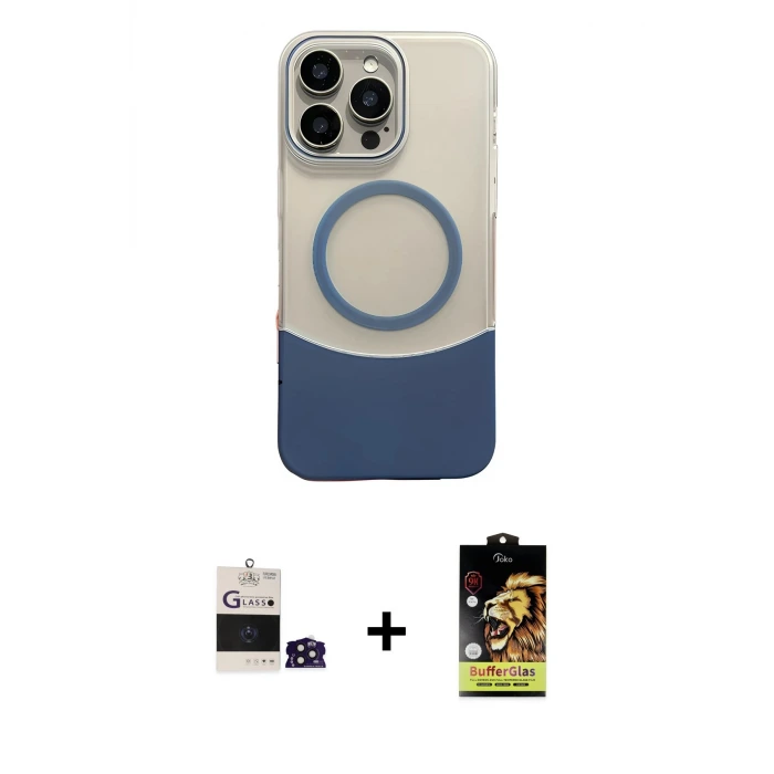ieg™ iPhone 14 Pro Max Kılıf Kozmos Form Özel Seri - Siyah Buffer Cam Ekran Koruyucu + Bilvis Titan Kamera Lens - DNMR