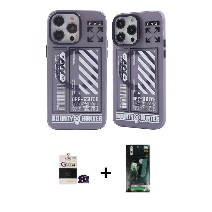 ieg™ iPhone 14 Pro Max Kılıf Nova Doku Koleksiyonu - Şeffaf 360 Full Body Arka Koruyucu + Bilvis Titan Kamera Lens - DNMR