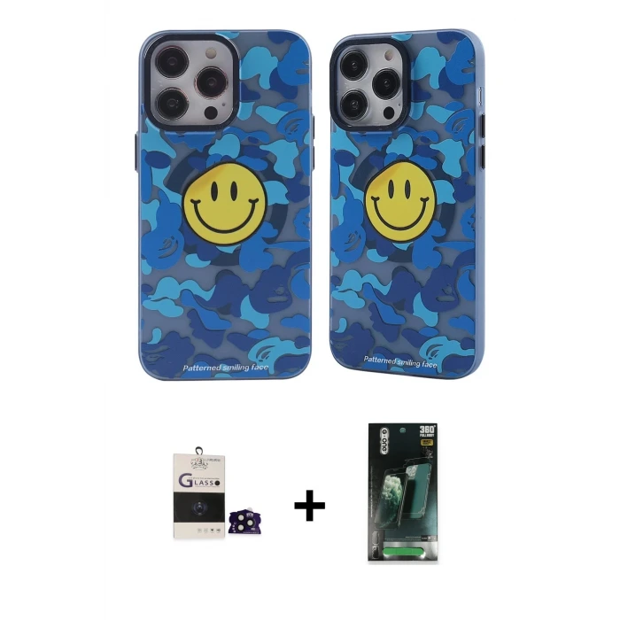 ieg™ iPhone 14 Pro Max Kılıf Nova Doku Koleksiyonu - Şeffaf 360 Full Body Arka Koruyucu + Bilvis Titan Kamera Lens - SH