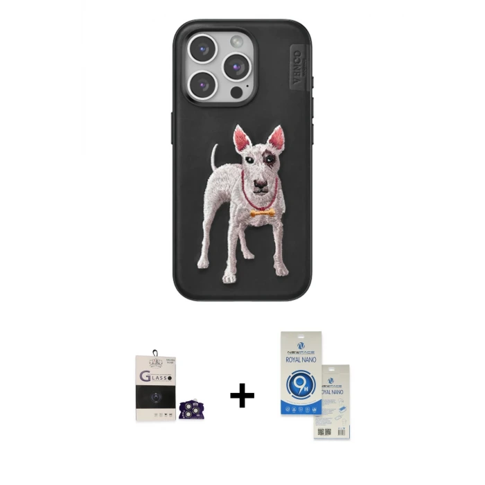 ieg™ iPhone 14 Pro Max Kılıf Nova Form Koleksiyonu - Şeffaf Royal Nano Ekran Koruyucu + Bilvis Titan Kamera Lens - GS