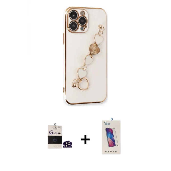 ieg™ iPhone 14 Pro Max Kılıf Nova Işık Prime - Siyah Joko 5D Cam + Bilvis Titan Kamera Lens - DNMR