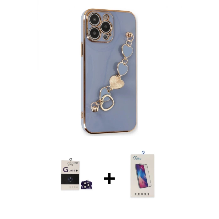 ieg™ iPhone 14 Pro Max Kılıf Nova Işık Prime - Siyah Joko 5D Cam + Bilvis Titan Kamera Lens - DNMR