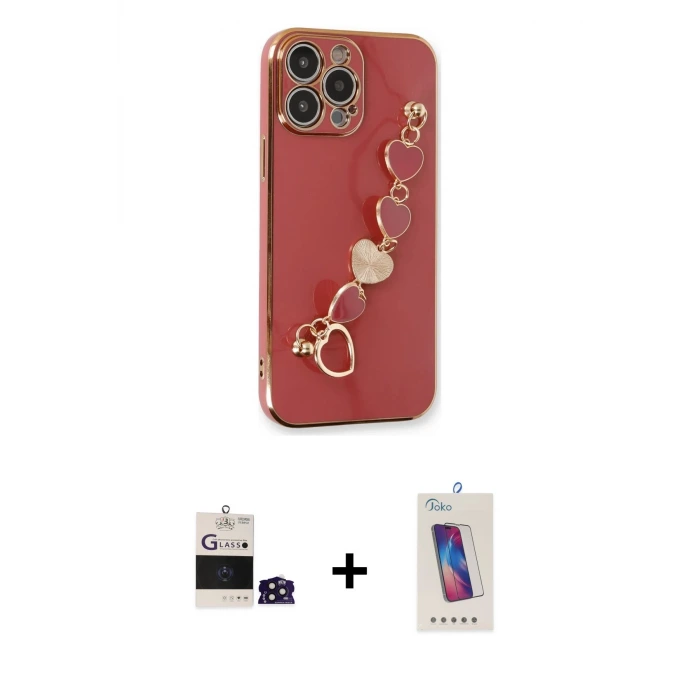 ieg™ iPhone 14 Pro Max Kılıf Nova Işık Prime - Siyah Joko 5D Cam + Bilvis Titan Kamera Lens - DNMR