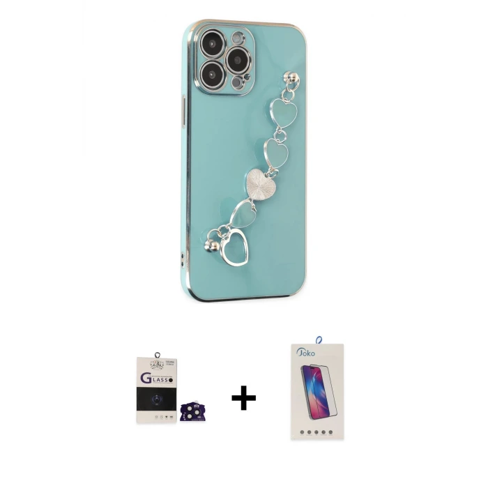 ieg™ iPhone 14 Pro Max Kılıf Nova Işık Prime - Siyah Joko 5D Cam + Bilvis Titan Kamera Lens - DNMR