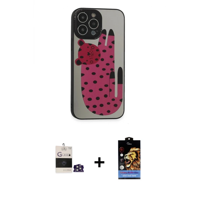 ieg™ iPhone 14 Pro Max Kılıf Odak Klasik Serisi - Siyah Buffer Hayalet Cam Ekran Koruyucu + Bilvis Titan Kamera Lens - GS