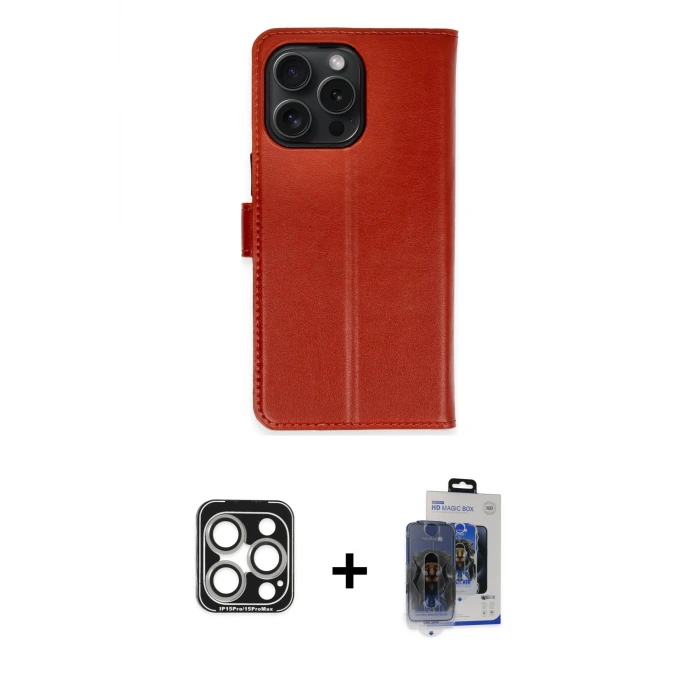 ieg™ iPhone 15 Pro Max Kılıf Siluet Işık Serisi - Siyah Vanessa Magic Cam + PVD Metal Kamera Lens - GS