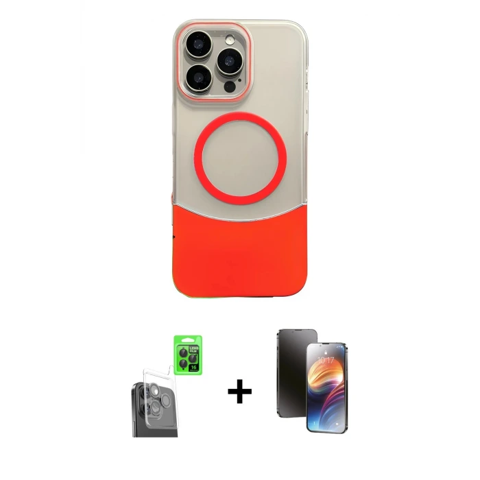 ieg™ iPhone 16 Pro Max Kılıf Kozmos Form Özel Seri - Siyah 3D Antistatik Mat Seramik Nano Ekran Koruyucu + Raze Metal Kamera Lens - SH