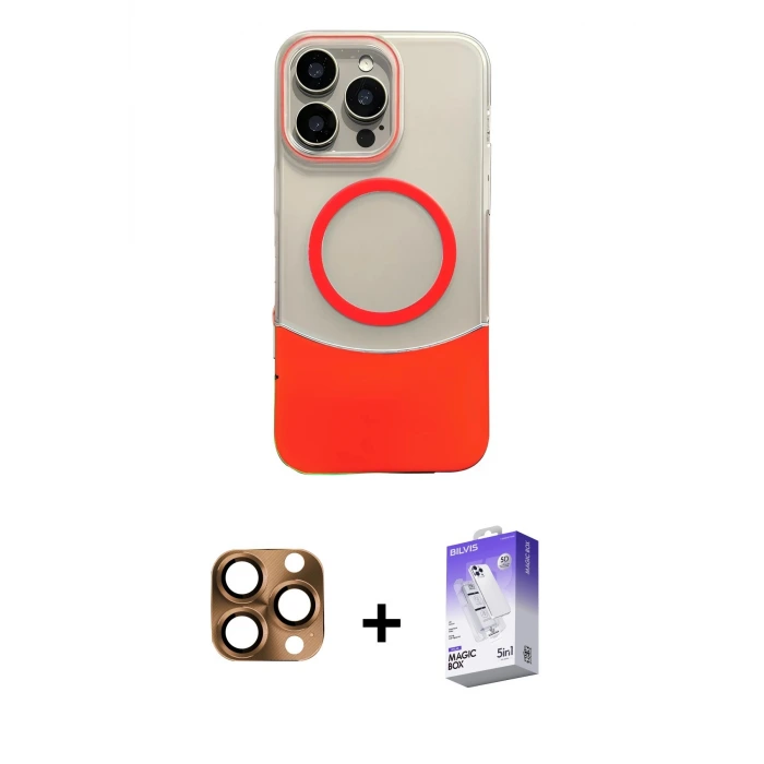 ieg™ iPhone 16 Pro Max Kılıf Kozmos Form Özel Seri - Siyah Bilvis 5in1 3D Magic Cam Ekran Koruyucu + Pers Alüminyum Kamera Lens - CLTM