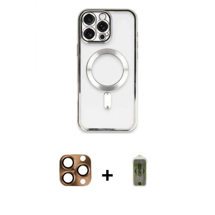 ieg™ iPhone 16 Pro Max Kılıf Nova Işık Özel Seri - Siyah Joko Magic 5D Hayalet Cam + Pers Alüminyum Kamera Lens - CLTM