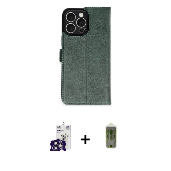 ieg™ iPhone 16 Pro Max Kılıf Siluet Işık Serisi - Siyah Joko Magic 5D Hayalet Cam + Bilvis Titan Kamera Lens - TMGI