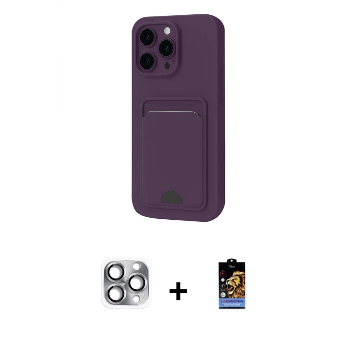 ieg™ iPhone 16 Pro Max Kılıf Vadi Çizgi Prime - Siyah Buffer Hayalet Cam Ekran Koruyucu + Pers Alüminyum Kamera Lens - GI