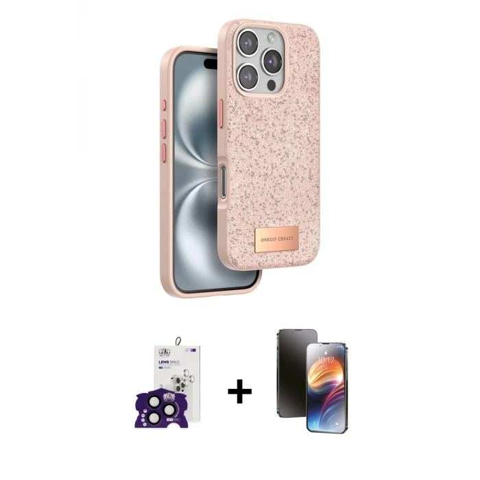 ieg™ iPhone 16 Pro Max Kılıf Vadi Klasik Serisi - Siyah 3D Antistatik Mat Seramik Nano Ekran Koruyucu + Bilvis Titan Kamera Lens - SH