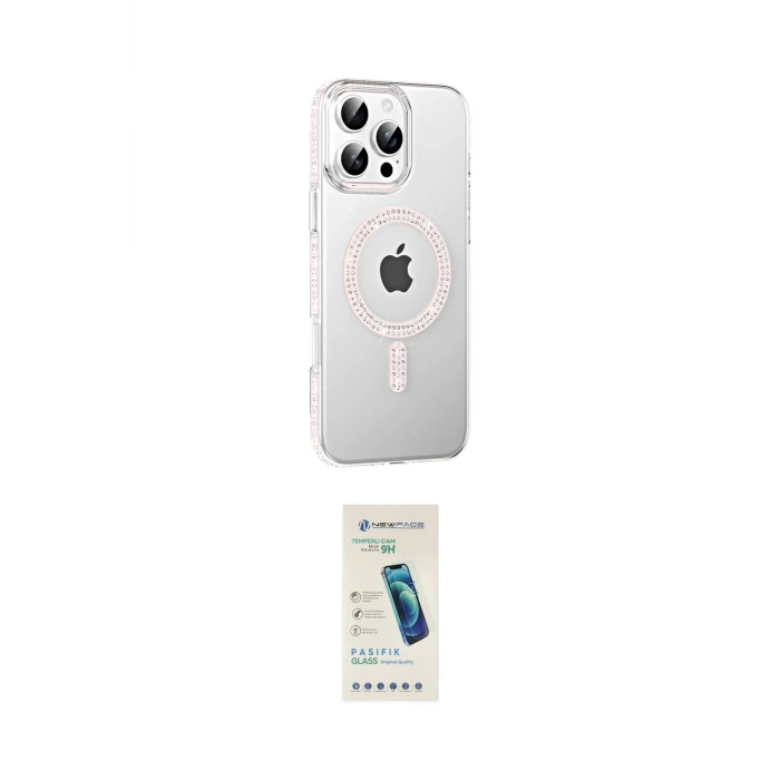 ieg™ iPhone 16 Pro Max Kılıf Yörünge Koleksiyonu - Şeffaf Pasifik Cam Ekran Koruyucu
