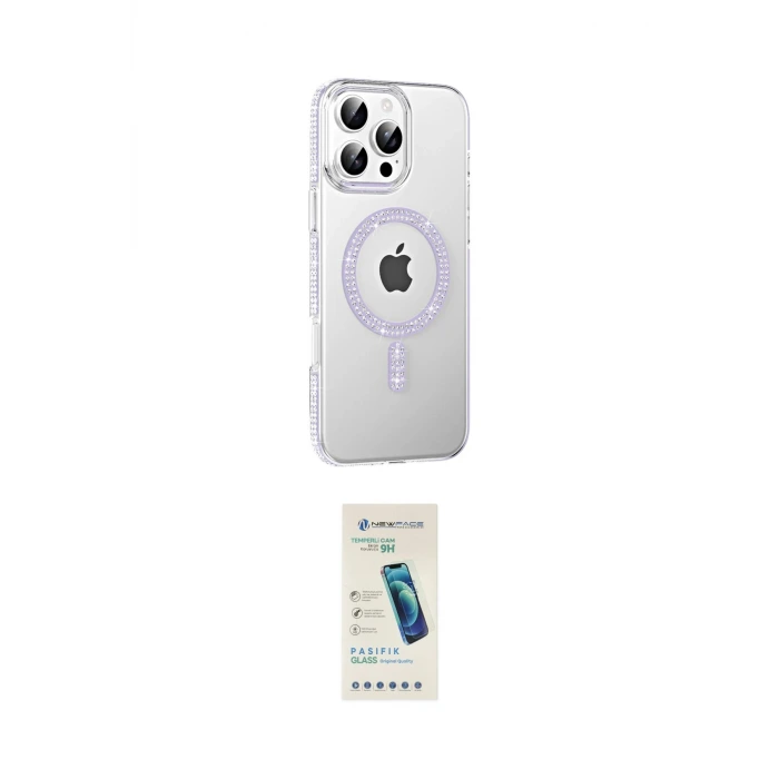 ieg™ iPhone 16 Pro Max Kılıf Yörünge Koleksiyonu - Şeffaf Pasifik Cam Ekran Koruyucu