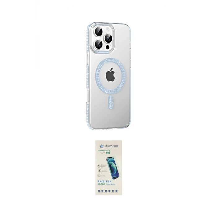 ieg™ iPhone 16 Pro Max Kılıf Yörünge Koleksiyonu - Şeffaf Pasifik Cam Ekran Koruyucu