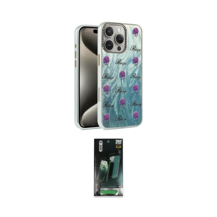 ieg™ iPhone 16 Pro Max Kılıf Zirve Modern Prime - Siyah 360 Mat Full Body Arka Koruyucu