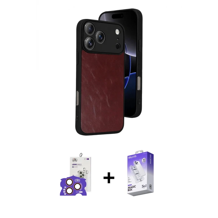 ieg™ iPhone 17 Pro Max Kılıf Kıvılcım Işık Serisi - Siyah Bilvis 5in1 3D Magic Cam Ekran Koruyucu + Bilvis Titan Kamera Lens - TU
